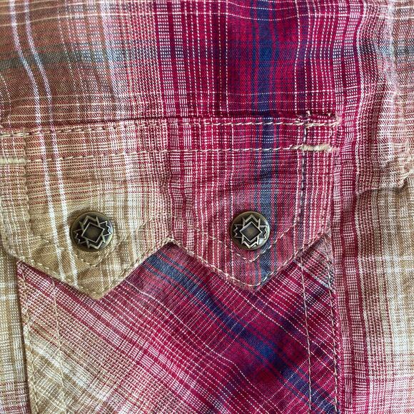 Ariat REAL Girls Shirt Sz M 10 Long Sleeve Snap Button Embroidered Cowgirl - Picture 9 of 10